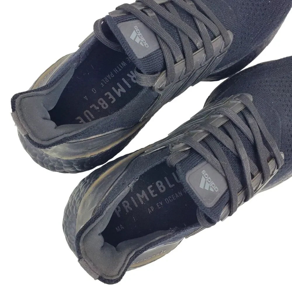ADIDAS Shoes ULTRABOOST 21 J Womens Size 4 Triple Black Running Sneaker FY5390